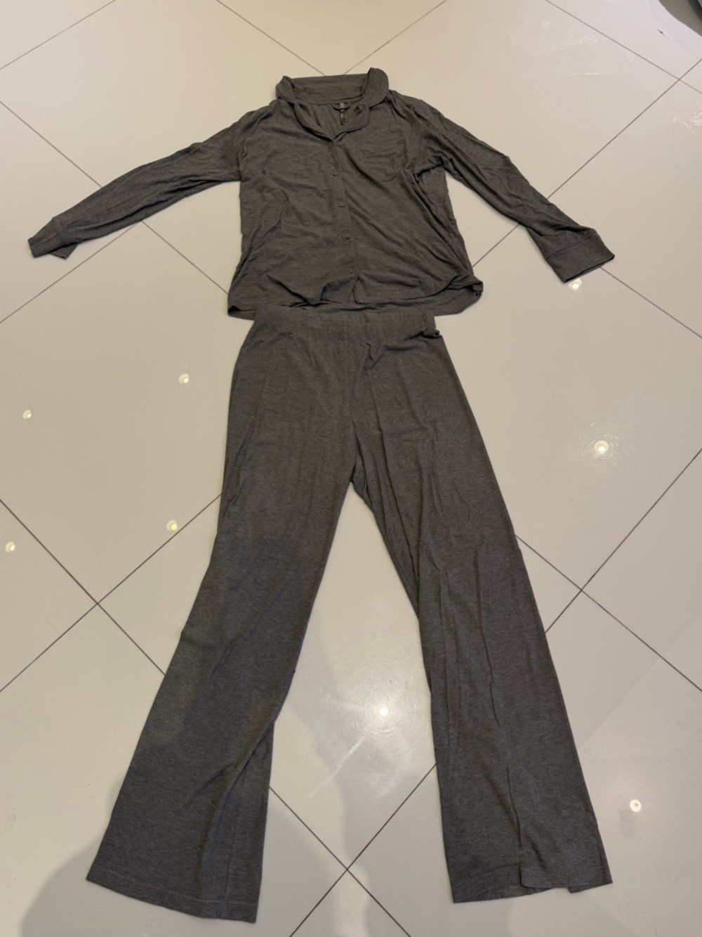 Skims Soft Lounge Sleep Set - Heather Grey View 2
